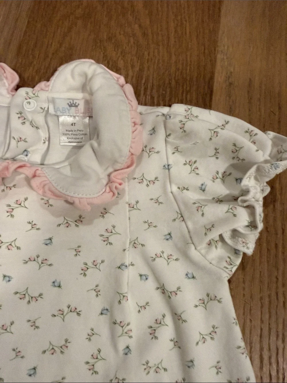 Baby Bliss Pima Floral Peter Pan Blouse - 4
